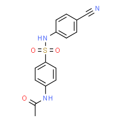 ChemSpider 2D Image | N-{4-[(4-cyanoanilino)sulfonyl]phenyl}acetamide | C15H13N3O3S
