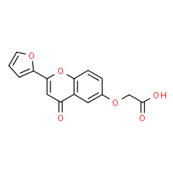 ChemSpider 2D Image | {[2-(2-Furyl)-4-oxo-4H-chromen-6-yl]oxy}acetic acid | C15H10O6