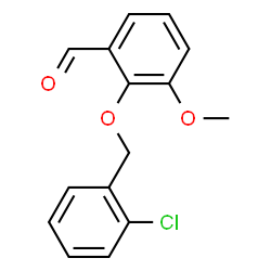 ChemSpider 2D Image | 2-((2-Chlorobenzyl)oxy)-3-methoxybenzaldehyde | C15H13ClO3