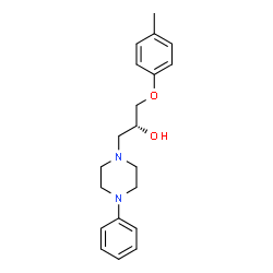 ChemSpider 2D Image | (2R)-1-(4-Methylphenoxy)-3-(4-phenyl-1-piperazinyl)-2-propanol | C20H26N2O2