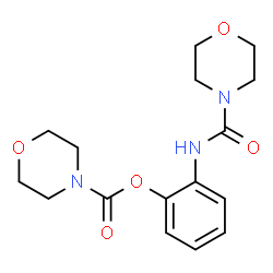 ChemSpider 2D Image | 2-[(4-Morpholinylcarbonyl)amino]phenyl 4-morpholinecarboxylate | C16H21N3O5