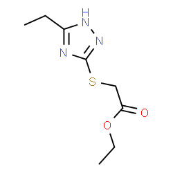 ChemSpider 2D Image | Ethyl [(3-ethyl-1H-1,2,4-triazol-5-yl)sulfanyl]acetate | C8H13N3O2S