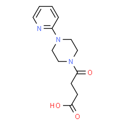 ChemSpider 2D Image | 4-oxo-4-[4-(2-pyridinyl)piperazino]butanoic acid | C13H17N3O3