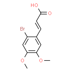 ChemSpider 2D Image | 2-BROMO-4,5-DIMETHOXYCINNAMIC ACID | C11H11BrO4