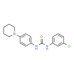 ChemSpider 2D Image | N-(3-chlorophenyl)-N'-(4-piperidinophenyl)urea | C18H20ClN3O