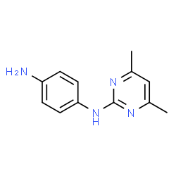 ChemSpider 2D Image | 2-[N-(4-Aminophenyl)amino]-4,6-dimethylpyrimidine | C12H14N4