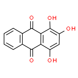 ChemSpider 2D Image | 1,2,4-Trihydroxyanthraquinone | C14H8O5