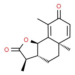 ChemSpider 2D Image | (3R,3aR,5aR,9bR)-3,5a,9-Trimethyl-3a,5,5a,9b-tetrahydronaphtho[1,2-b]furan-2,8(3H,4H)-dione | C15H18O3