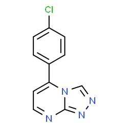 ChemSpider 2D Image | 5-(4-Chlorophenyl)[1,2,4]triazolo[4,3-a]pyrimidine | C11H7ClN4