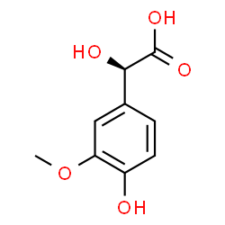 ChemSpider 2D Image | (-)-vanilmandelic acid | C9H10O5