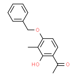 ChemSpider 2D Image | 1-[4-(Benzyloxy)-2-hydroxy-3-methylphenyl]ethanone | C16H16O3