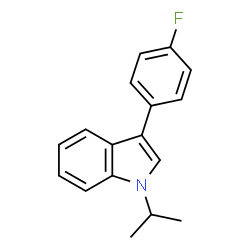 ChemSpider 2D Image | 1-Isopropyl-3-(4-fluorophenyl)-indole | C17H16FN