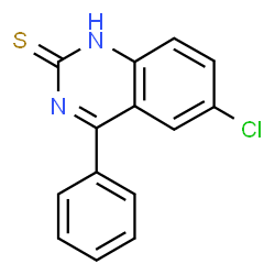 ChemSpider 2D Image | 6-chloro-4-phenylquinazoline-2-thiol | C14H9ClN2S