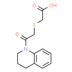 ChemSpider 2D Image | 2-((2-(3,4-dihydroquinolin-1(2H)-yl)-2-oxoethyl)thio)acetic acid | C13H15NO3S