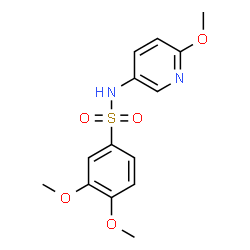 ChemSpider 2D Image | 3,4-Dimethoxy-N-(6-methoxy-3-pyridinyl)benzenesulfonamide | C14H16N2O5S