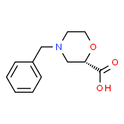 ChemSpider 2D Image | (S)-4-Benzylmorpholine-2-carboxylic acid | C12H15NO3