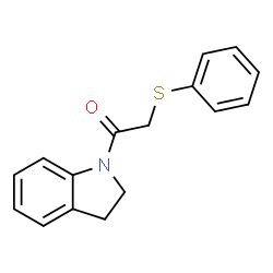 ChemSpider 2D Image | 1-(2,3-dihydroindol-1-yl)-2-(phenylthio)ethanone | C16H15NOS