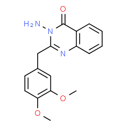 ChemSpider 2D Image | 3-Amino-2-(3,4-dimethoxybenzyl)-4(3H)-quinazolinone | C17H17N3O3