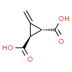 ChemSpider 2D Image | (1R,2R)-3-Methylene-1,2-cyclopropanedicarboxylic acid | C6H6O4