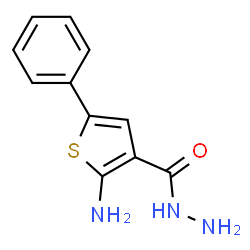 ChemSpider 2D Image | 2-Amino-5-phenyl-3-thiophenecarbohydrazide | C11H11N3OS