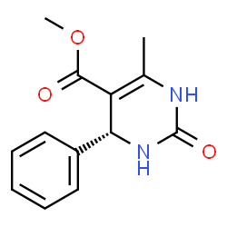 ChemSpider 2D Image | Methyl (4R)-6-methyl-2-oxo-4-phenyl-1,2,3,4-tetrahydro-5-pyrimidinecarboxylate | C13H14N2O3