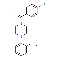 ChemSpider 2D Image | (4-chlorophenyl)[4-(2-methoxyphenyl)piperazino]methanone | C18H19ClN2O2