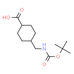 ChemSpider 2D Image | 4-(((tert-butoxycarbonyl)amino)methyl)cyclohexanecarboxylic acid | C13H23NO4