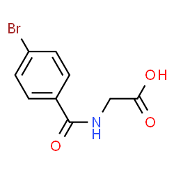 ChemSpider 2D Image | N-(4-Bromobenzoyl)glycine | C9H8BrNO3