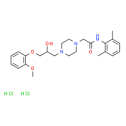ChemSpider 2D Image | Ranolazine 2HCl | C24H35Cl2N3O4