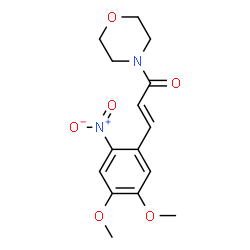 ChemSpider 2D Image | (2E)-3-(4,5-Dimethoxy-2-nitrophenyl)-1-(4-morpholinyl)-2-propen-1-one | C15H18N2O6