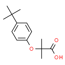 ChemSpider 2D Image | 2-(4-tert-butylphenoxy)-2-methylpropanoic acid | C14H20O3