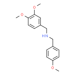 ChemSpider 2D Image | 1-(3,4-Dimethoxyphenyl)-N-(4-methoxybenzyl)methanamine | C17H21NO3