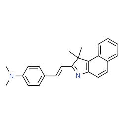 ChemSpider 2D Image | 4-[(E)-2-(1,1-Dimethyl-1H-benzo[e]indol-2-yl)vinyl]-N,N-dimethylaniline | C24H24N2