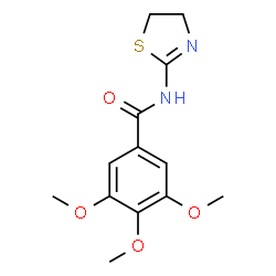 ChemSpider 2D Image | N-(4,5-Dihydro-1,3-thiazol-2-yl)-3,4,5-trimethoxybenzamide | C13H16N2O4S
