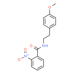 ChemSpider 2D Image | N-[2-(4-Methoxyphenyl)ethyl]-2-nitrobenzamide | C16H16N2O4