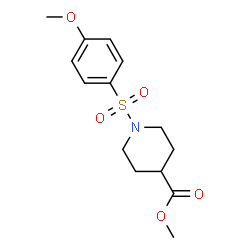 ChemSpider 2D Image | methyl 1-(4-methoxybenzenesulfonyl)piperidine-4-carboxylate | C14H19NO5S