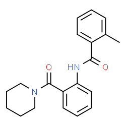 ChemSpider 2D Image | 2-Methyl-N-[2-(1-piperidinylcarbonyl)phenyl]benzamide | C20H22N2O2