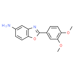 ChemSpider 2D Image | 2-(3,4-Dimethoxyphenyl)-1,3-benzoxazol-5-amine | C15H14N2O3