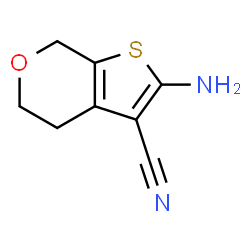 ChemSpider 2D Image | 2-Amino-4H,5H,7H-thieno[2,3-c]pyran-3-carbonitrile | C8H8N2OS
