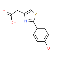 ChemSpider 2D Image | 2-(4-Methoxyphenyl)thiazol acetic acid | C12H11NO3S