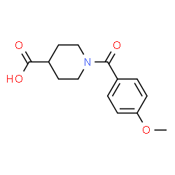 ChemSpider 2D Image | 1-(4-Methoxybenzoyl)-4-piperidinecarboxylic acid | C14H17NO4