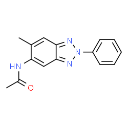 ChemSpider 2D Image | N-(6-Methyl-2-phenyl-2H-benzotriazol-5-yl)acetamide | C15H14N4O
