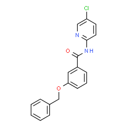 ChemSpider 2D Image | 3-(Benzyloxy)-N-(5-chloro-2-pyridinyl)benzamide | C19H15ClN2O2