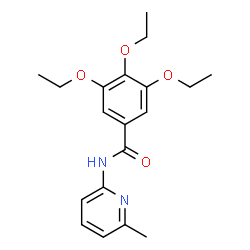 ChemSpider 2D Image | 3,4,5-Triethoxy-N-(6-methyl-2-pyridinyl)benzamide | C19H24N2O4