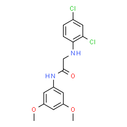 ChemSpider 2D Image | N~2~-(2,4-Dichlorophenyl)-N-(3,5-dimethoxyphenyl)glycinamide | C16H16Cl2N2O3