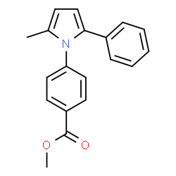 ChemSpider 2D Image | Methyl 4-(2-methyl-5-phenyl-1H-pyrrol-1-yl)benzoate | C19H17NO2