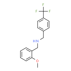 ChemSpider 2D Image | (2-Methoxy-benzyl)-(4-trifluoromethyl-benzyl)-amine | C16H16F3NO