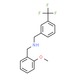 ChemSpider 2D Image | (2-Methoxy-benzyl)-(3-trifluoromethyl-benzyl)-amine | C16H16F3NO