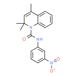 ChemSpider 2D Image | 2,2,4-Trimethyl-N-(3-nitrophenyl)-1(2H)-quinolinecarboxamide | C19H19N3O3