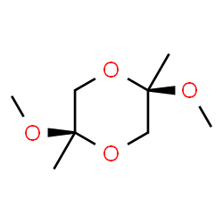 ChemSpider 2D Image | (2R,5R)-2,5-Dimethoxy-2,5-dimethyl-1,4-dioxane | C8H16O4